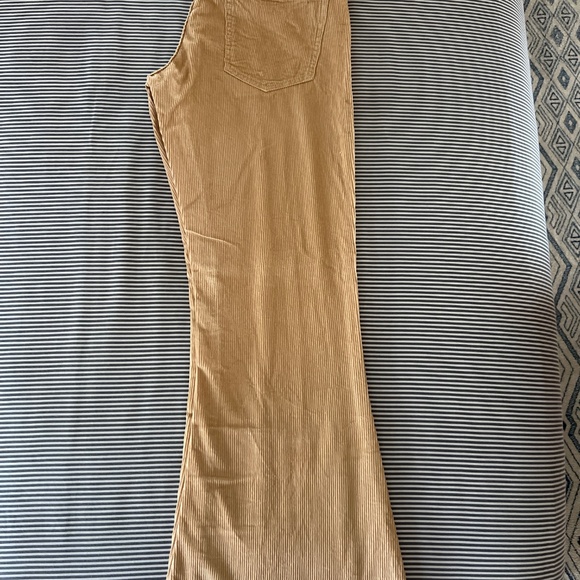 1970s style flare latte courderoy pants - Picture 4 of 6
